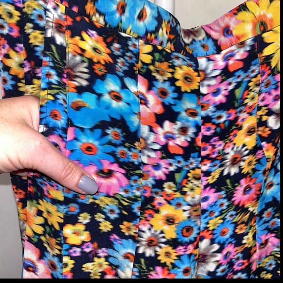 STELLA MCCARTNEY Sophie Silk Set Dark Floral Top Pant IT 40 US 4 Matching Outfit - Picture 11 of 16